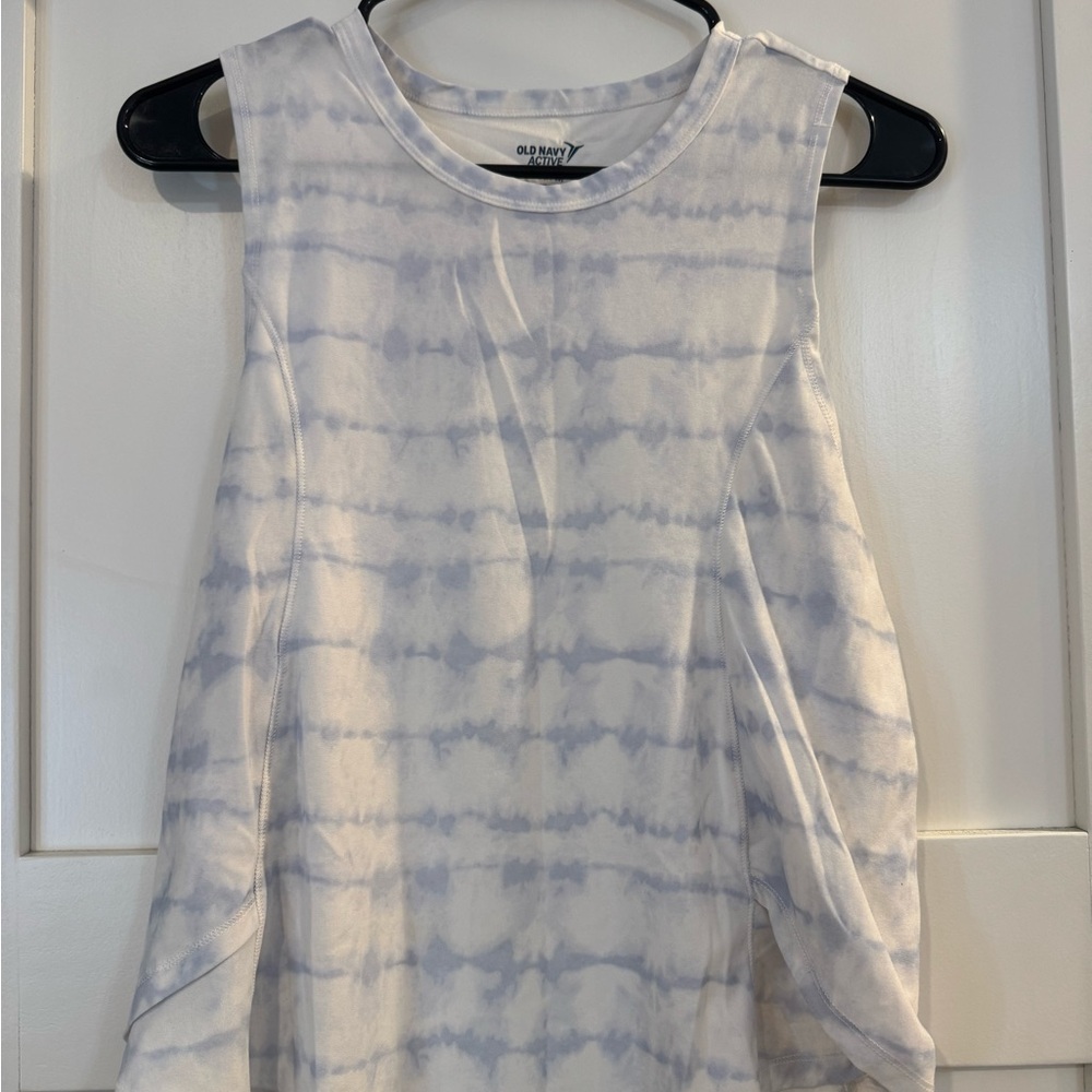 Old Navy Youth Tie-Dye Tank Top - White and Blue